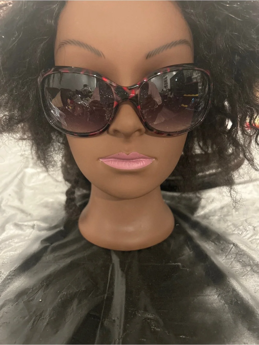 Revlon Oversized Red Tortoiseshell Gradient Lens Sunglasses